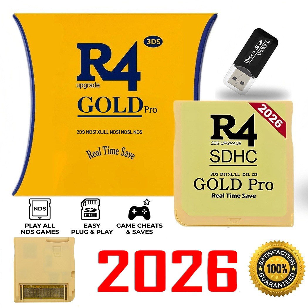 2026 Version R4 Gold Pro SDHC Cart For DS/NDS/3DS/2DS Game Revolution Cartridge