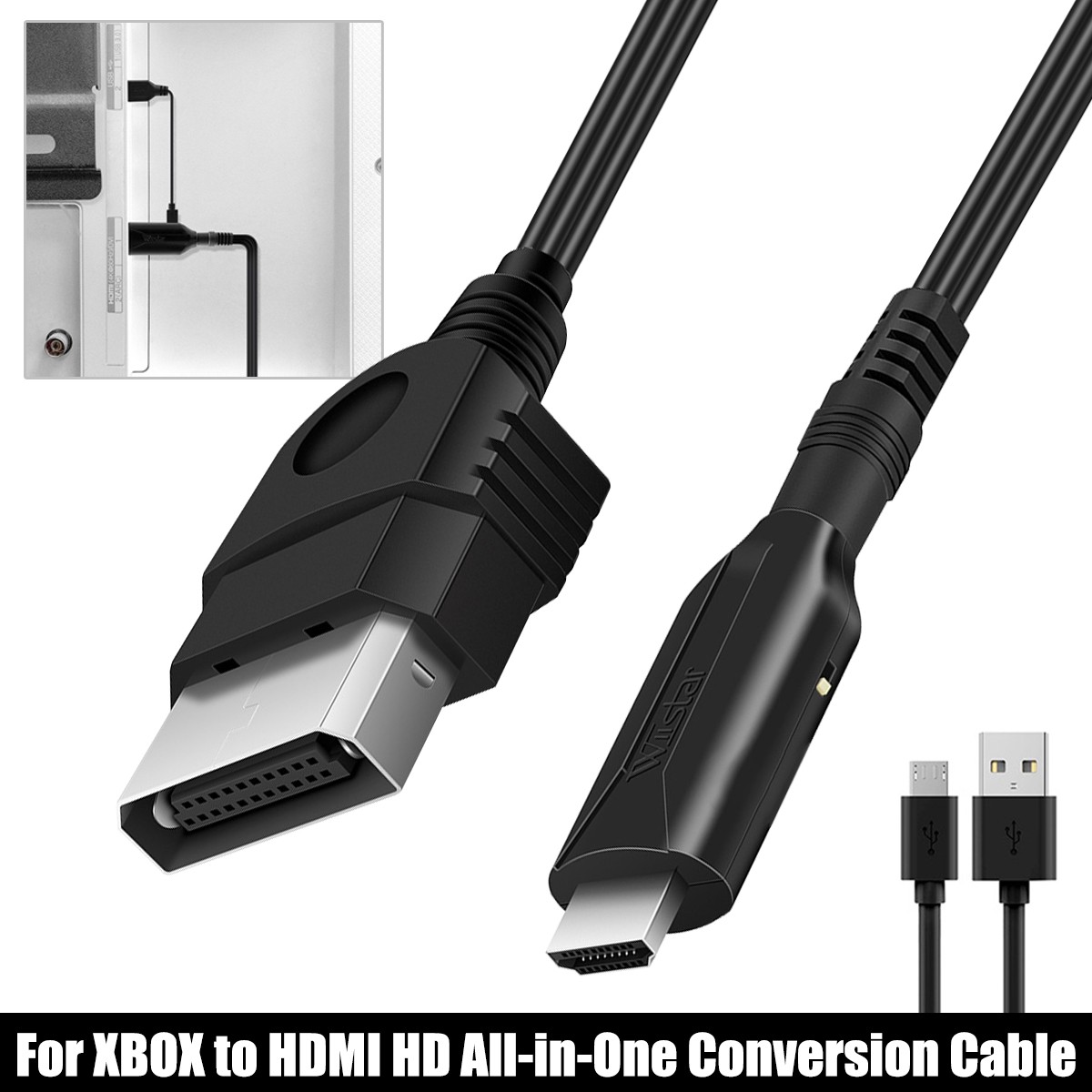 For Original Xbox HDMI Cable 1M Classic Xbox to HDMI Adapter 720p 1080i HD TV