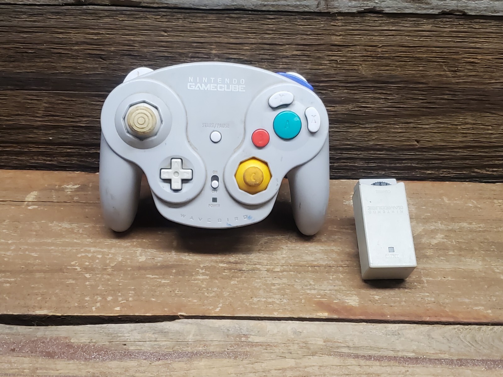 Genuine Nintendo GameCube Wavebird Wireless Controller W/ Receiver Dongle (A)