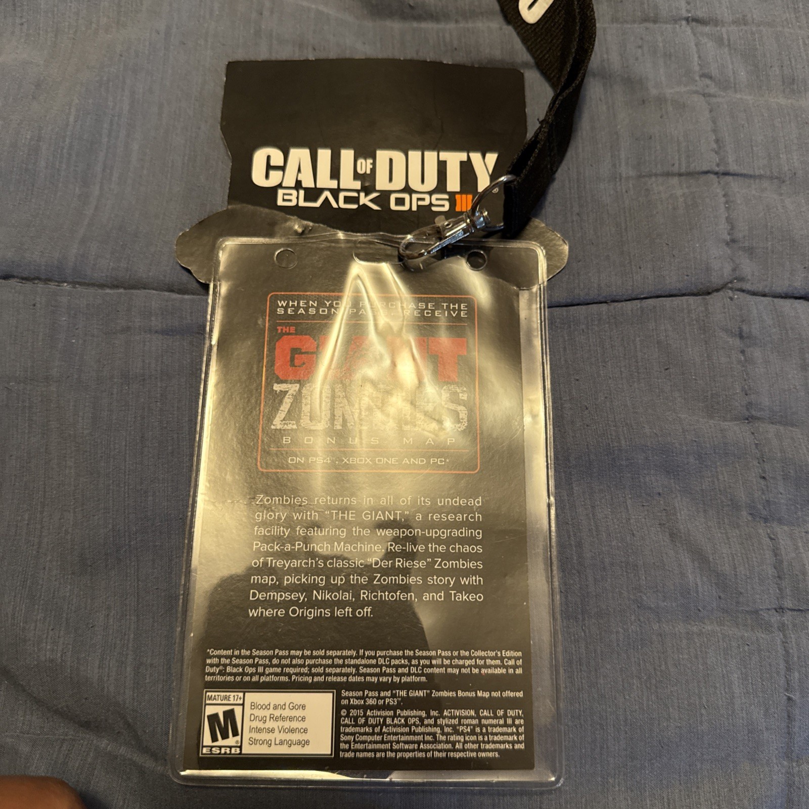 Call Of Duty Black Ops 3 – Promotional Exclusive Gamestop Employee Lanyard