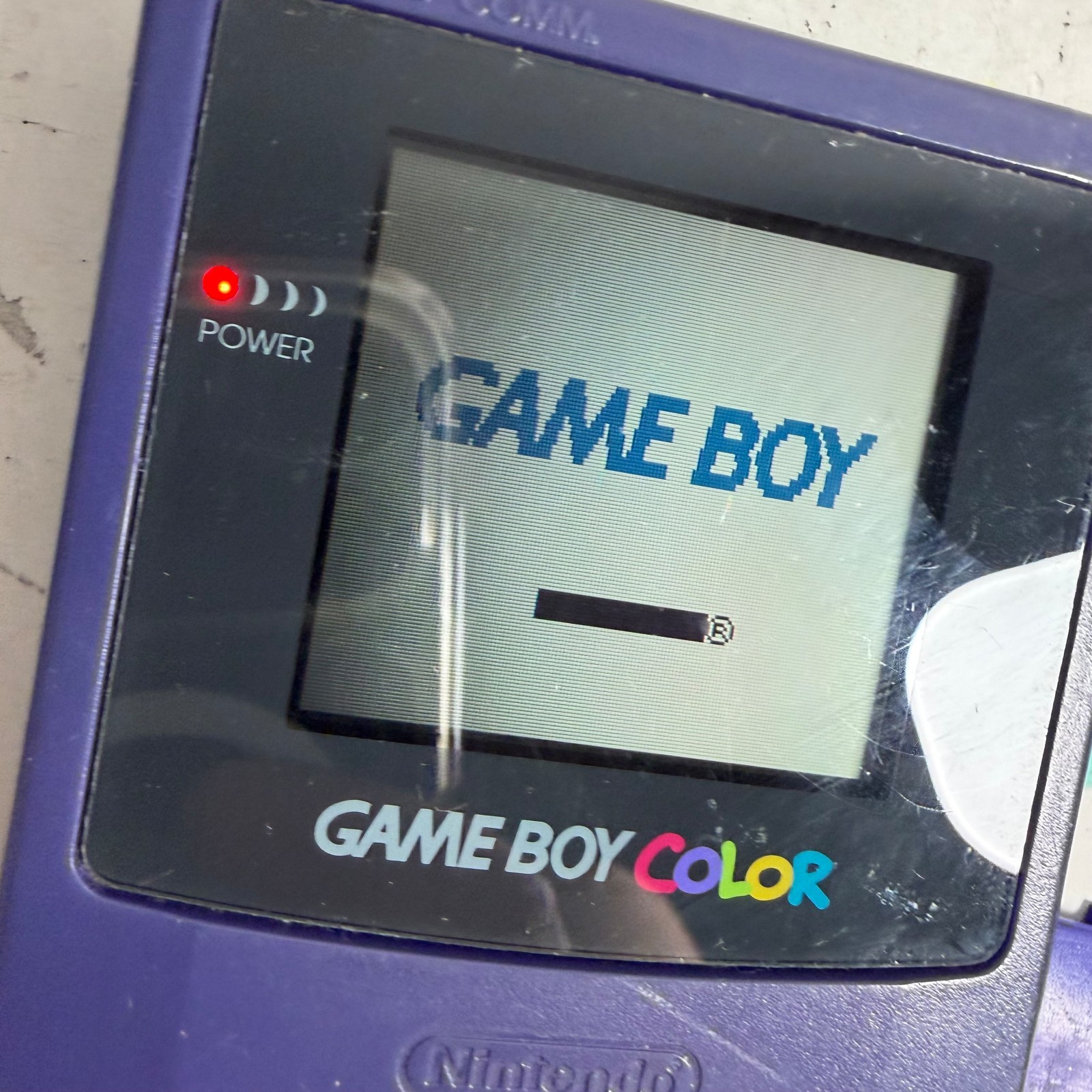 Nintendo Game Boy Color CGB-001 Purple LCD Display Handheld Gaming Console