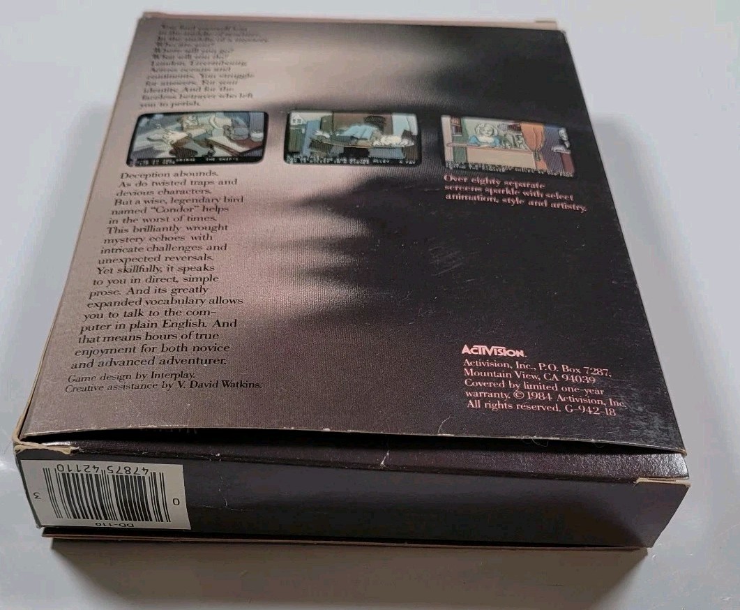 Vintage Commodore Amiga Mindshadow Activision 1985●Box Only●
