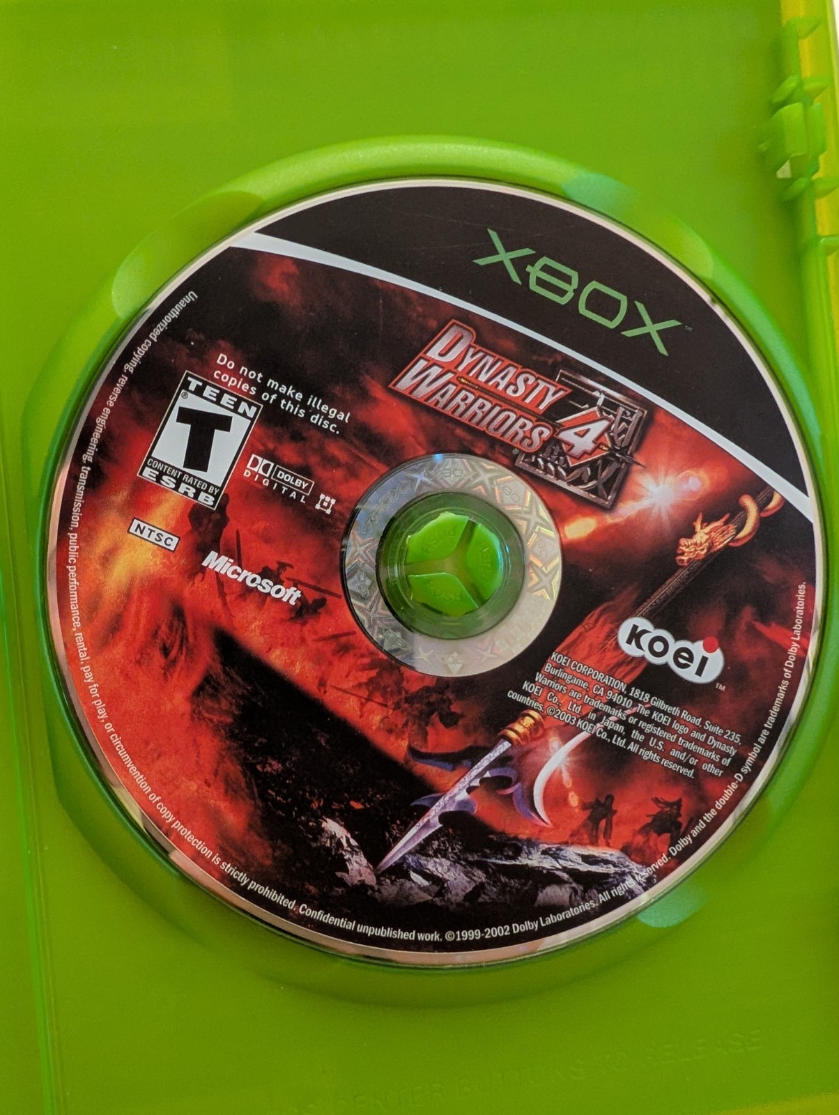 Dynasty Warriors 4 (Microsoft Xbox, 2003) CIB W/ Manual