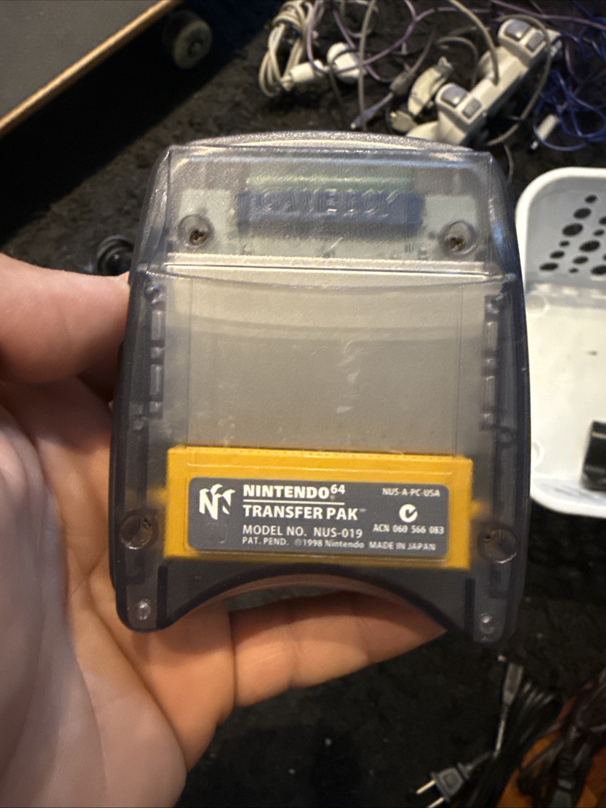 Official Nintendo 64 GB Transfer Pack Pak Gameboy N64 Authentic OEM NUS-019 EA17