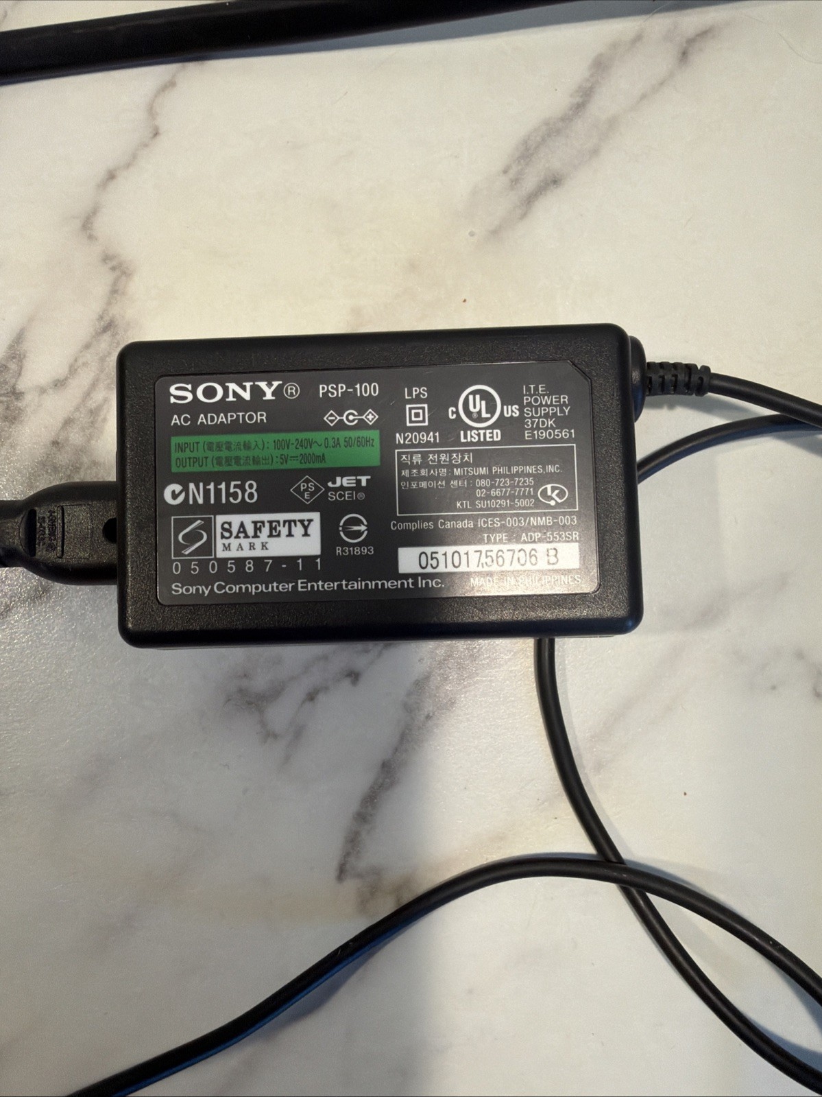 TESTED Playstation Psp-1001 Portable Black Console With Secret Agent Clank