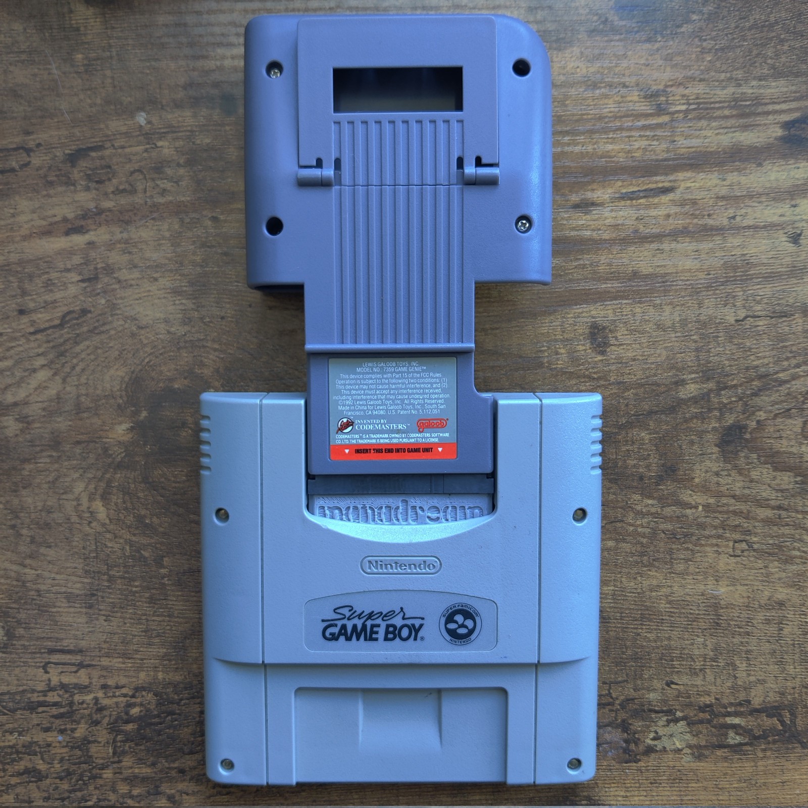 Game Boy / Super Game Boy Cartridge Slot Extender / Adapter for Game Genie
