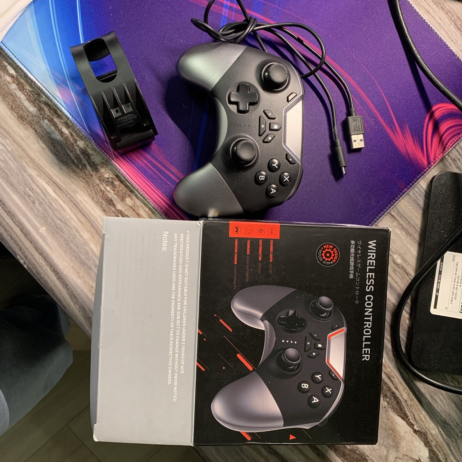 Bluetooth Controller for Switch/PC/iPhone/Android/Apple Arcade MFi Black