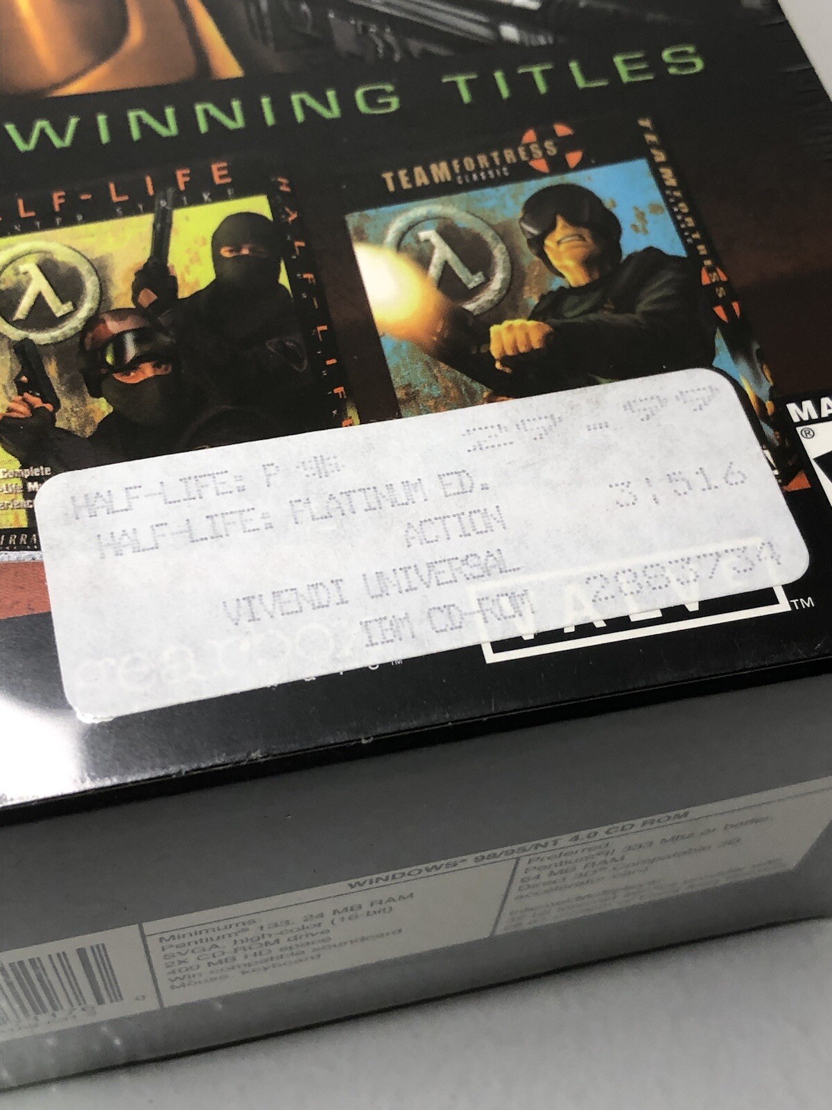 HALF-LIFE PLATINUM COLLECTION 2001 PC CD-Rom Big Box Video Game NEW SEALED RARE!