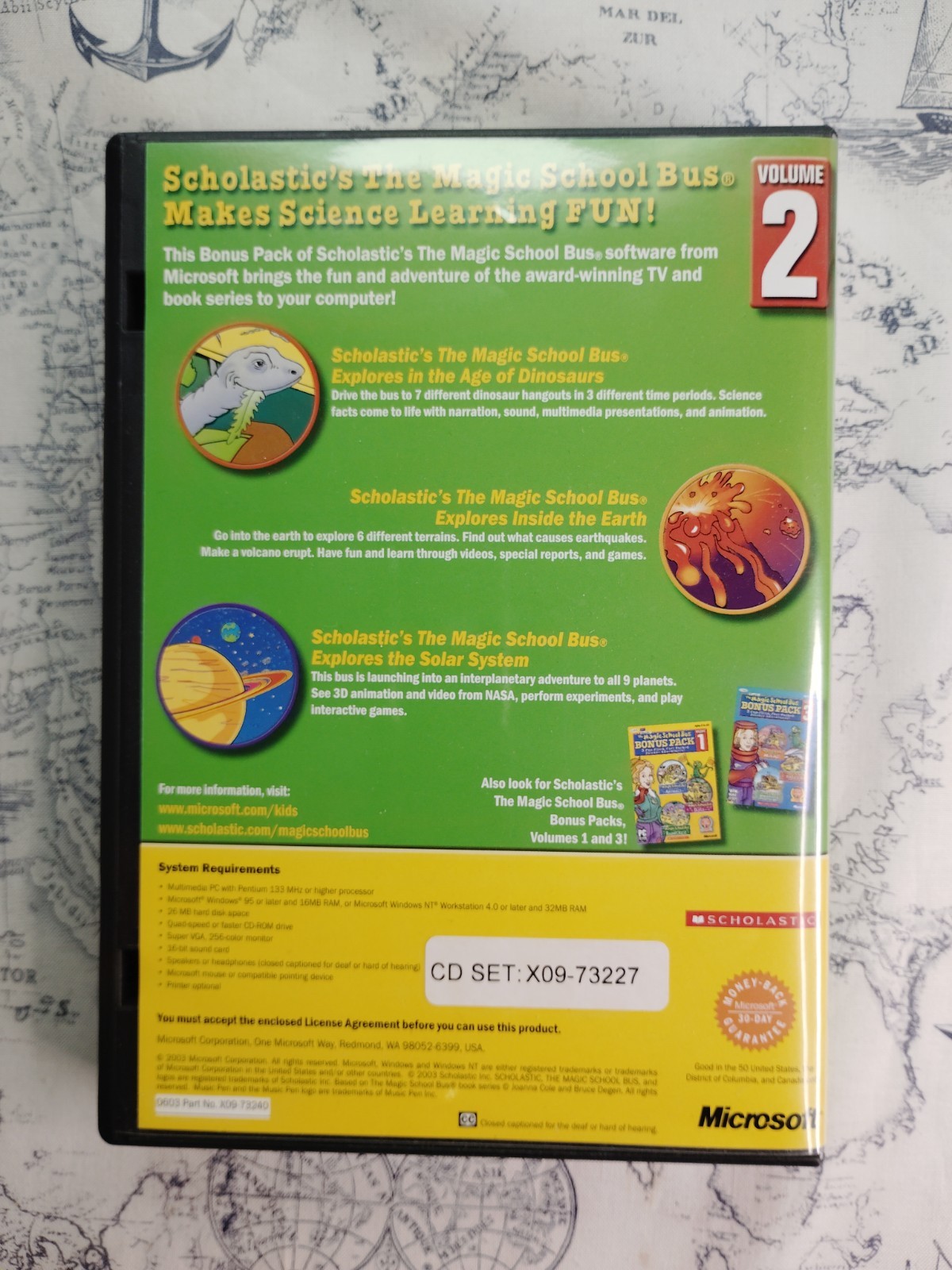 The Magic School Bus Bonus Pack Volume 2 2003 PC CD-ROM 3 Discs Windows 95 98 XP