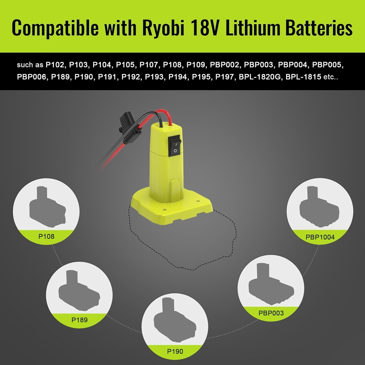 1-Pack Ryobi 18V Battery Adapter: Ultimate Converter for DIY RC Toys & Robotics