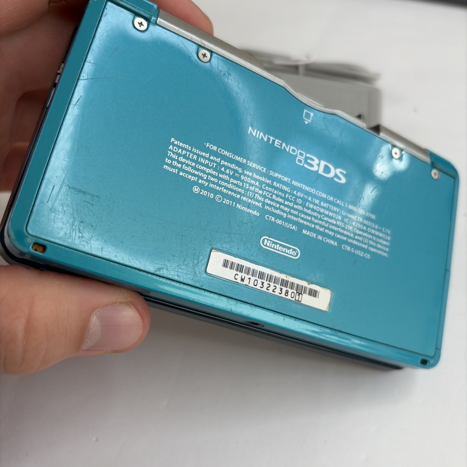 Nintendo 3DS System – Aqua Blue, Charger & Tested US Model