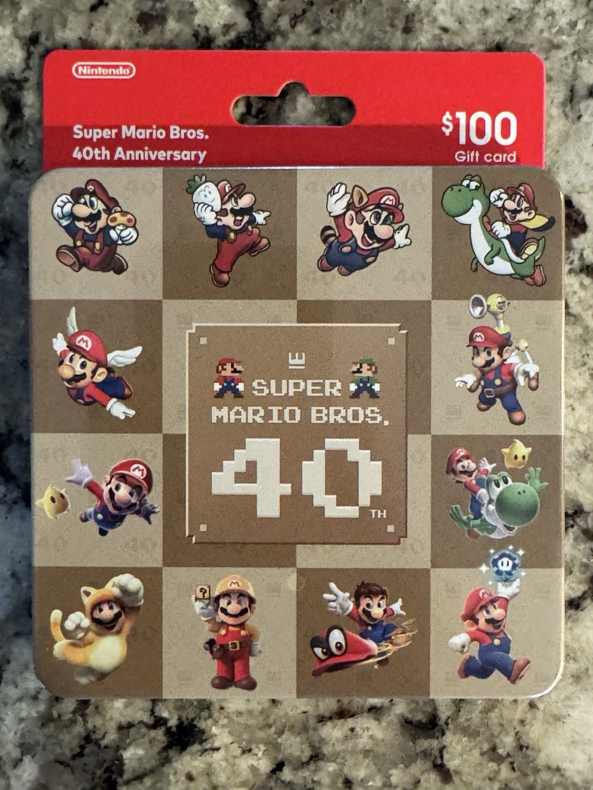 Super Mario 40th Anniversary gift card steelbook. NO BALANCE