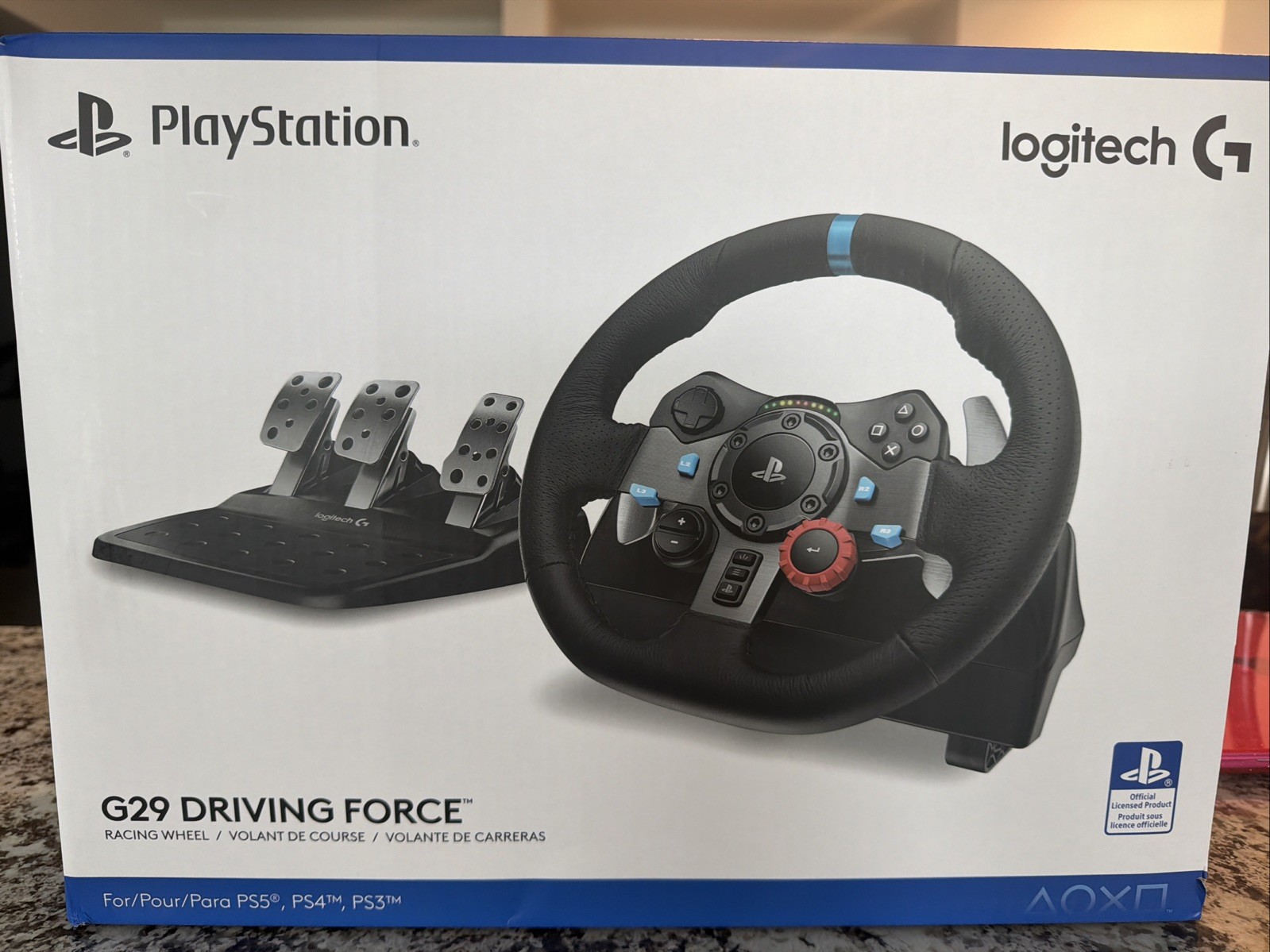 New Logitech G29 Driving Force Black 941-000110 Racing Wheel for PlayStation/PC