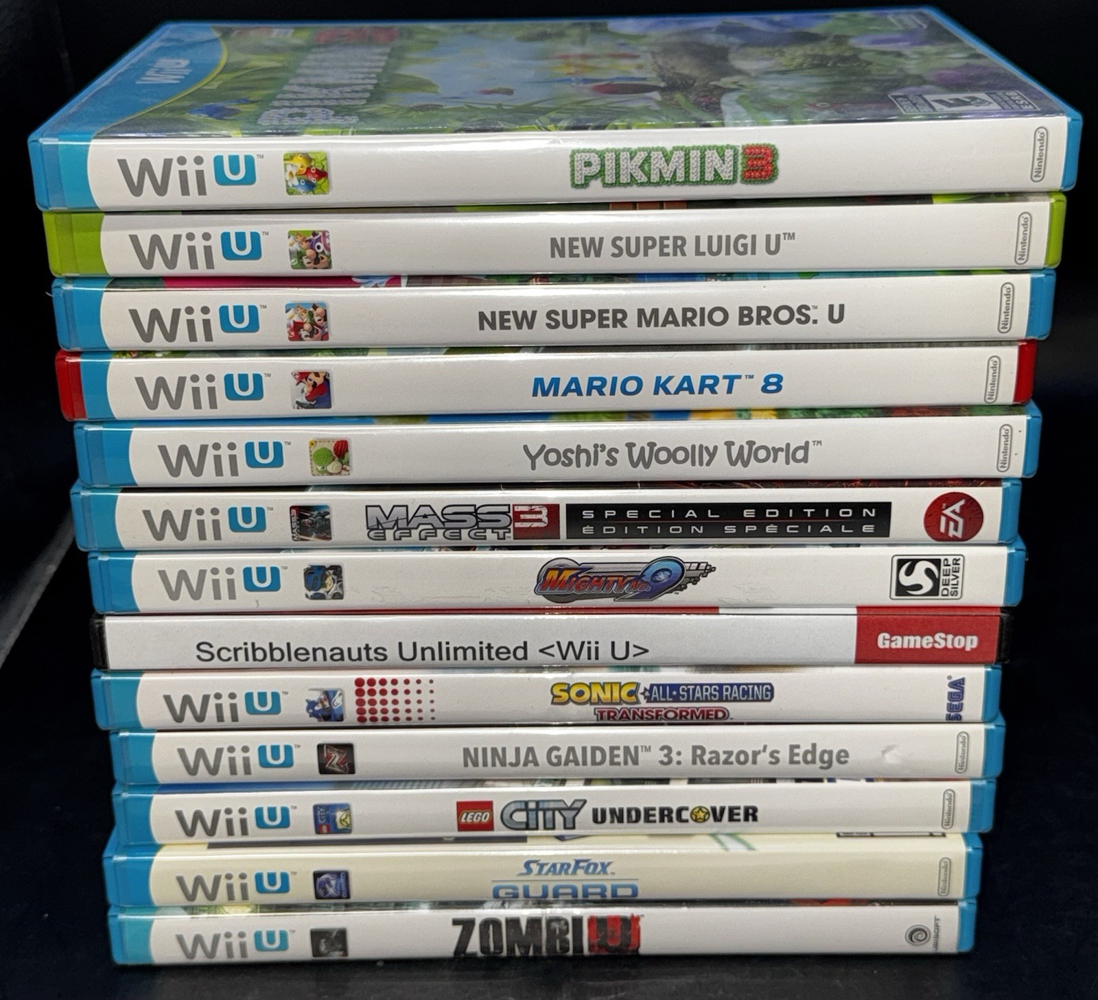 Lot Of 13 Nintendo Wii U Games Mario Luigi Pikmin Kart Yoshi Sonic Starfox