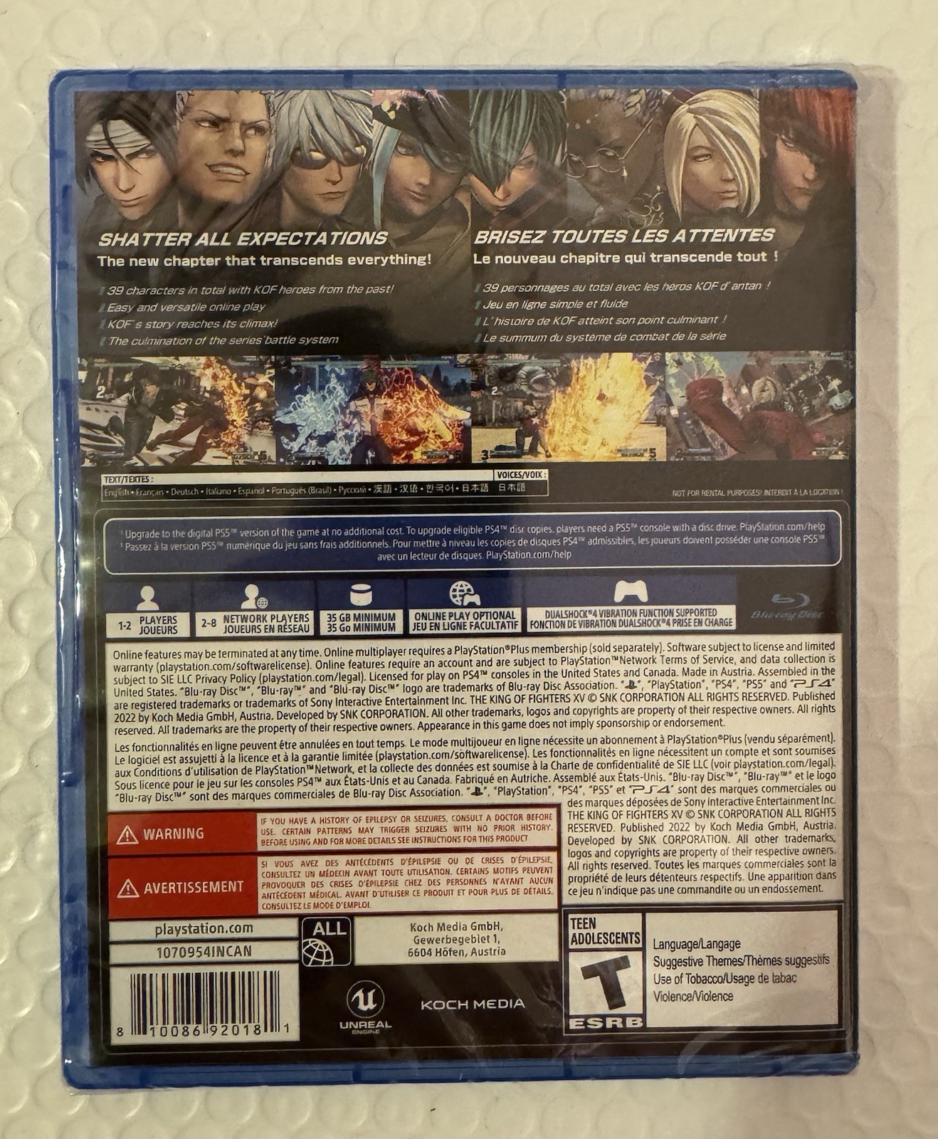 The King of Fighters XV – PlayStation 4, Brand New .