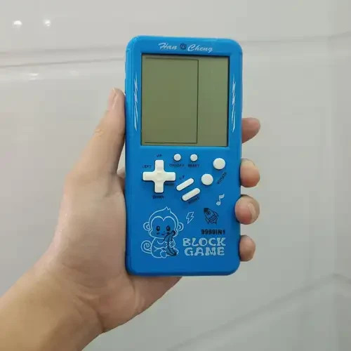 Retro Handheld Game Console 9999 Games -Blue with Adjustable Difficulty & Speed!