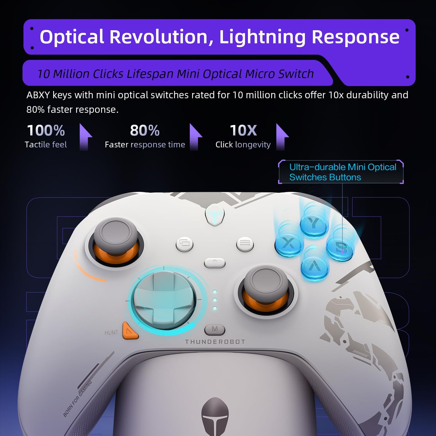 G80 1000HZ Wireless Gaming Controller for NS/PC/iOS/Android with Charging Doc…