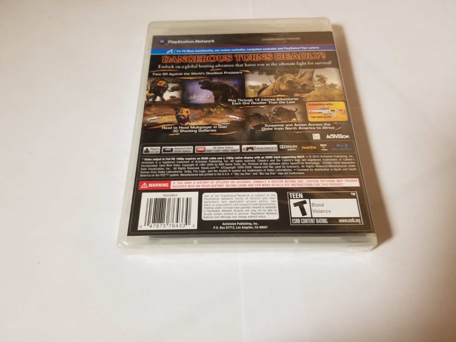 Cabela’s Dangerous Hunts 2011 Sony Playstation 3 new ps3