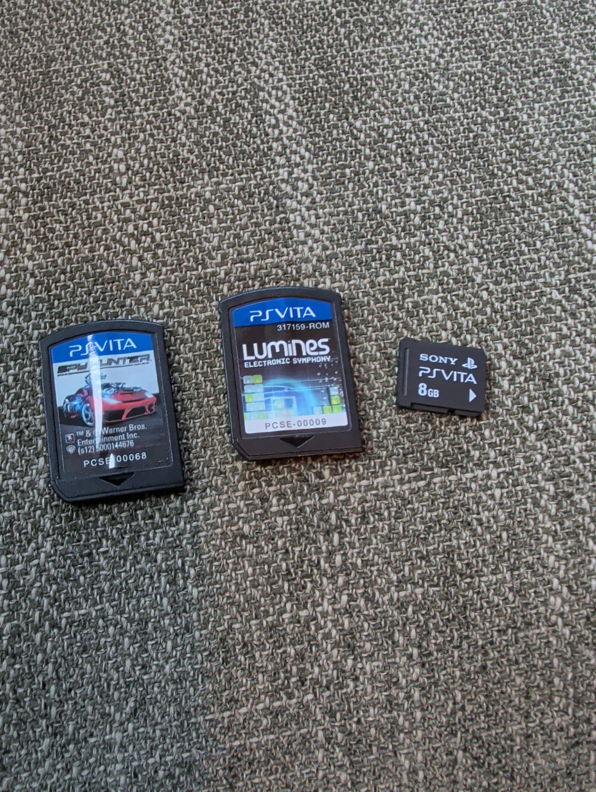 Psvita Games Spy Hunters And Lumines And Memory Card 8gb Not Tested