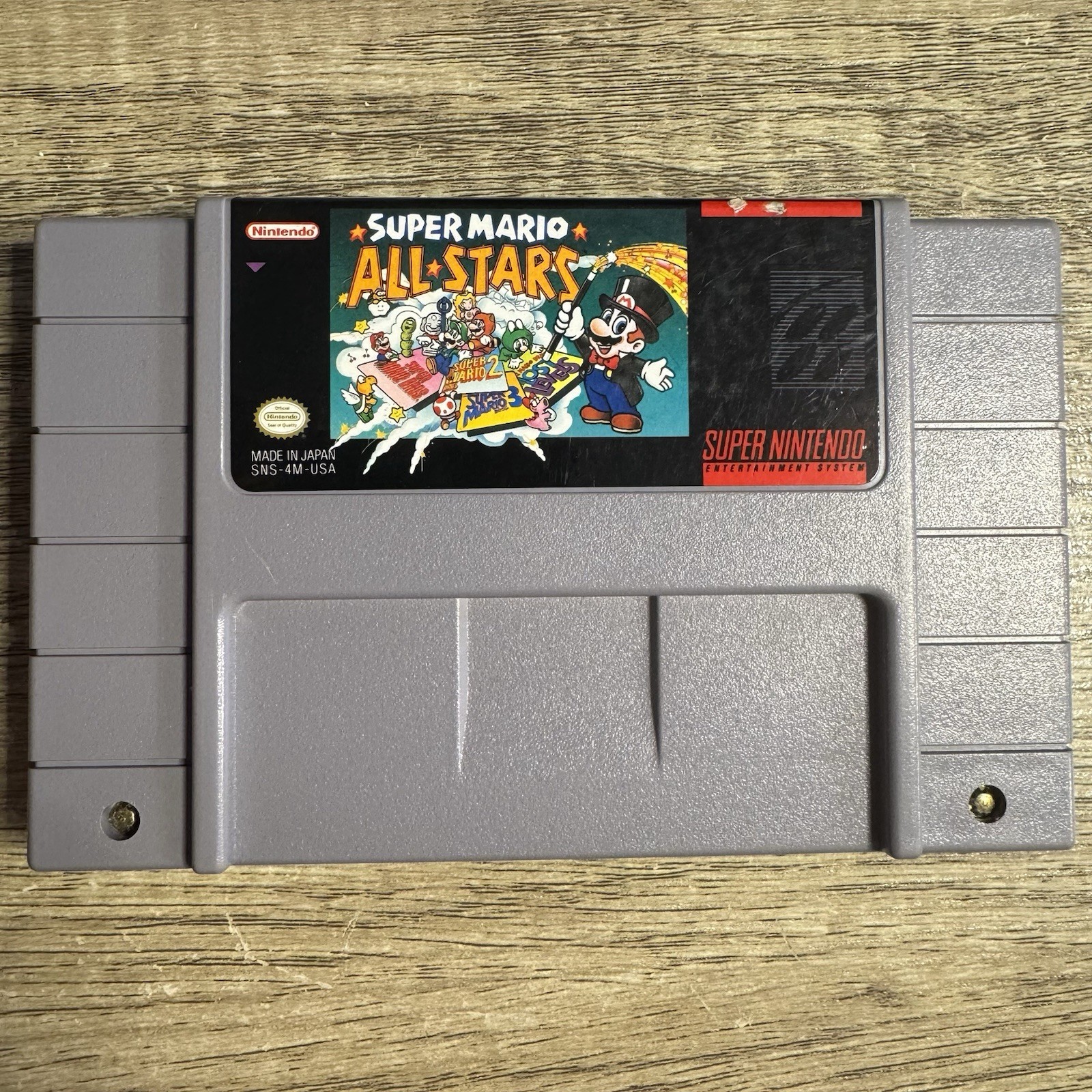 Super Mario All-Stars SNES Game – Tested & Authentic OEM Nintendo Cartridge
