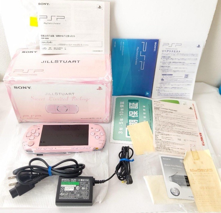 Excellent Sony PSP-3000 PSP 3000 Console Pink Region Free Jill Stuart Edition