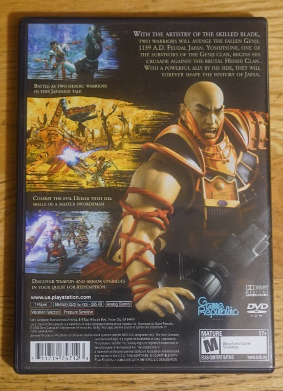 Genji: Dawn of the Samurai (Sony PlayStation 2, 2005) COMPLETE/USED