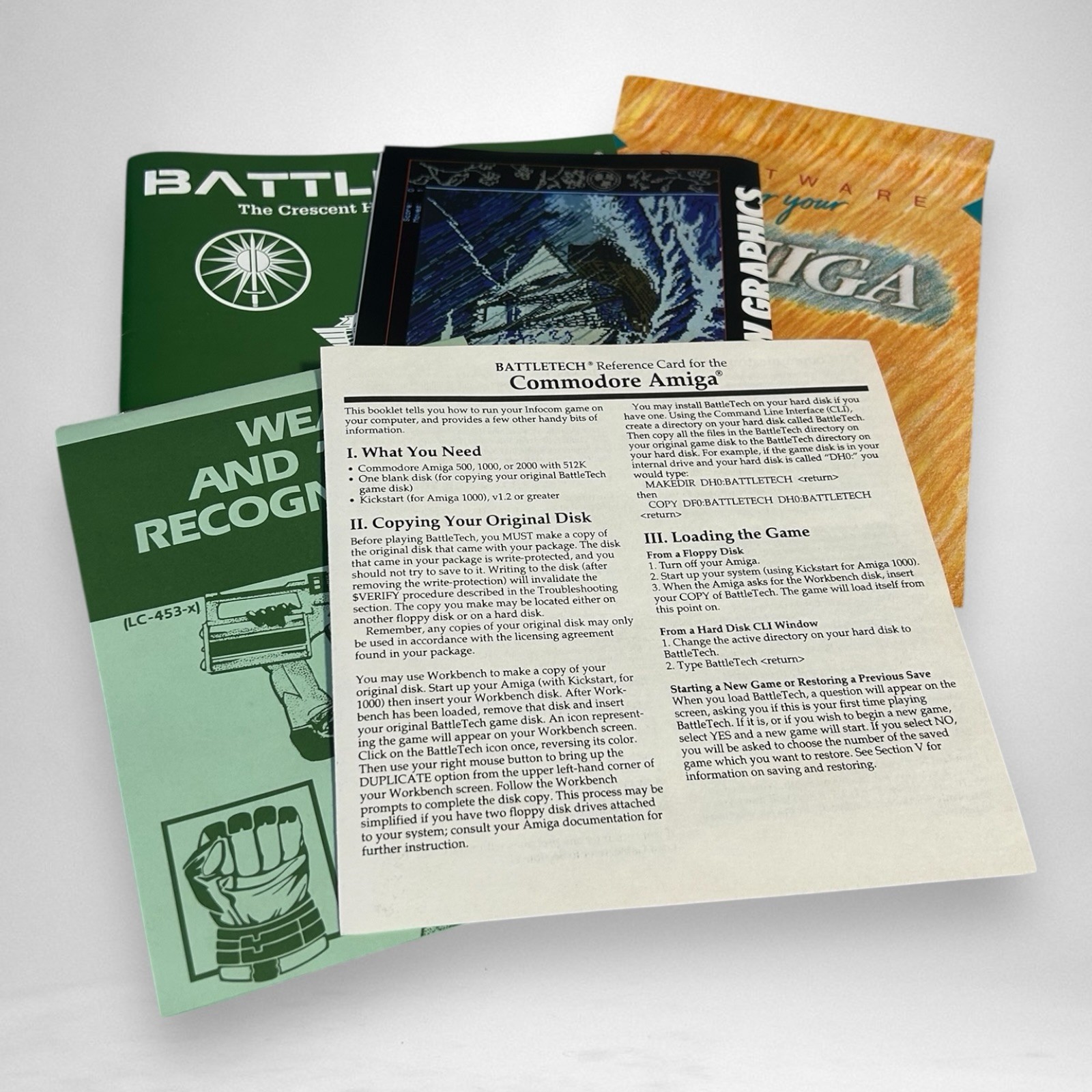 Battletech The Crescent Hawk’s Inception Commodore Amiga CIB W/ Poster