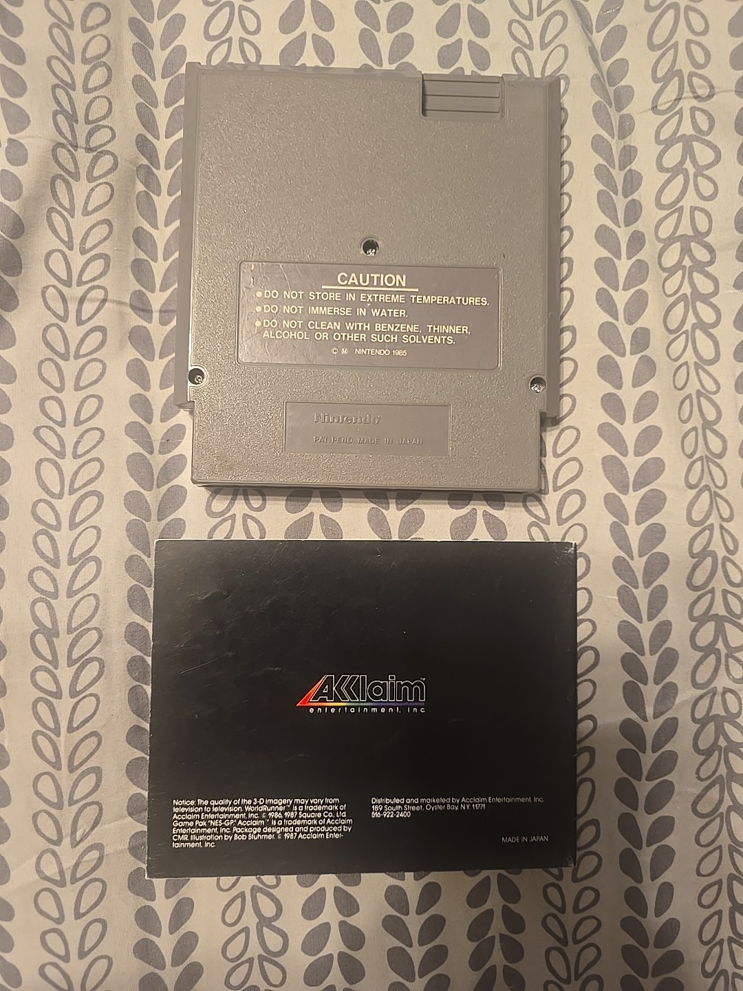 3-D Worldrunner For Nintendo NES Vintage Platformer Tested Working With Manual