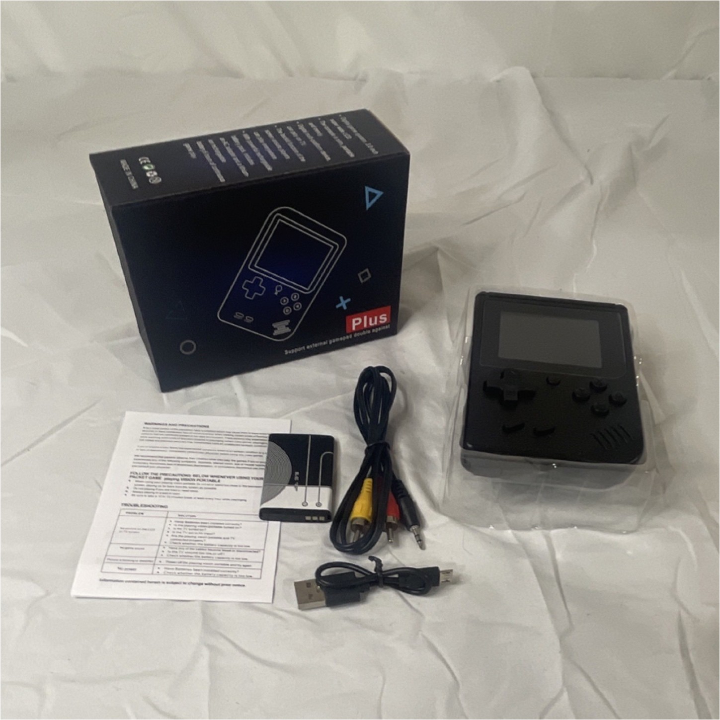 Retro FC Plus Black Handheld System 3.0 Inch LCD Composite RCA USB TV Output