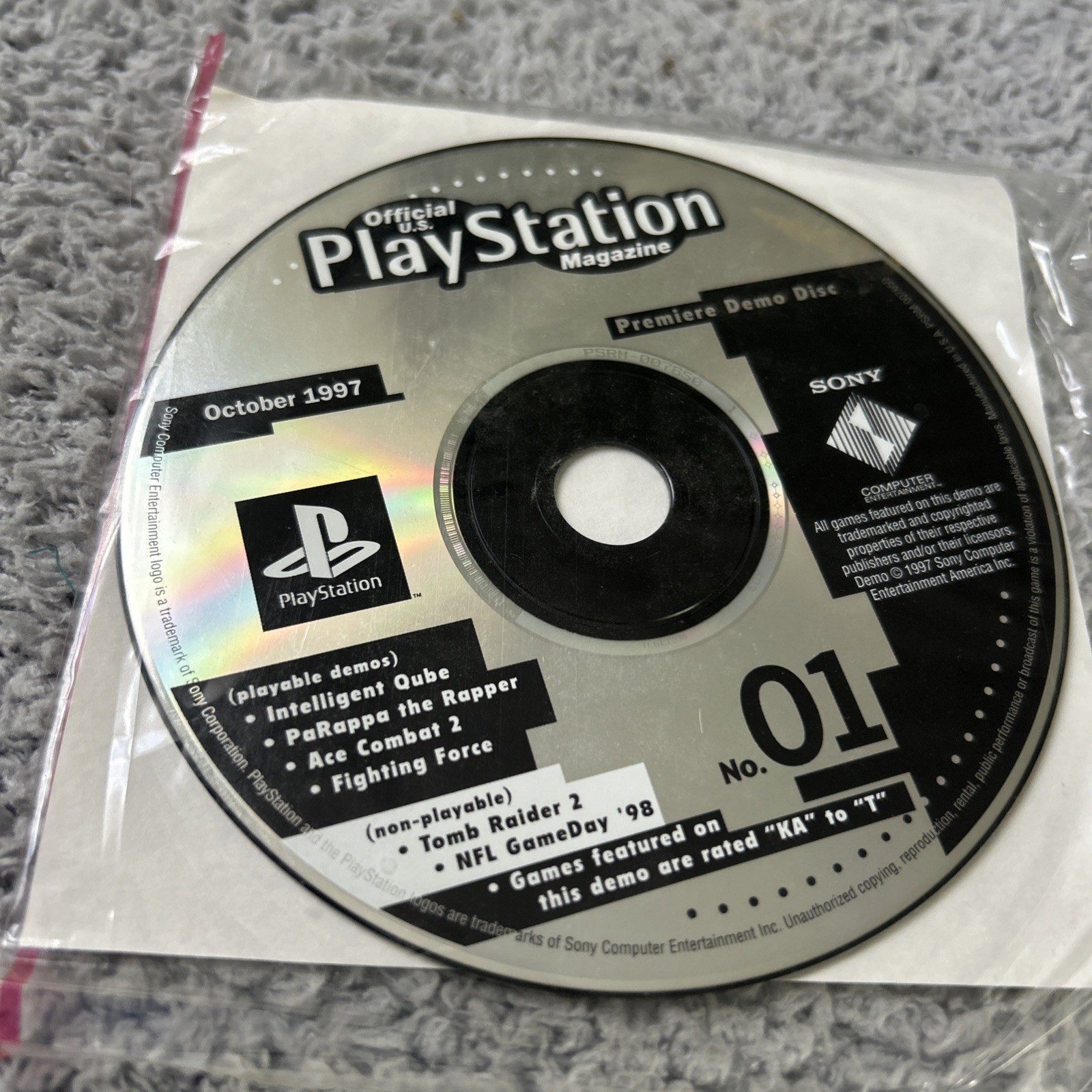 Official PlayStation Magazine Premiere Demo Disc 01 (October 1997) Sealed RARE