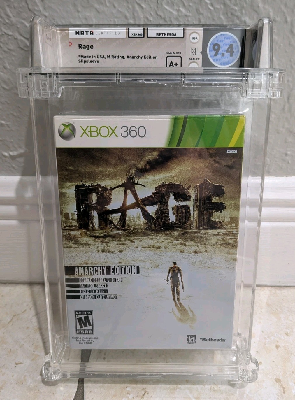 Rage Anarchy Edition Slipsleeve Xbox 360 New Sealed Graded WATA 9.4 A+