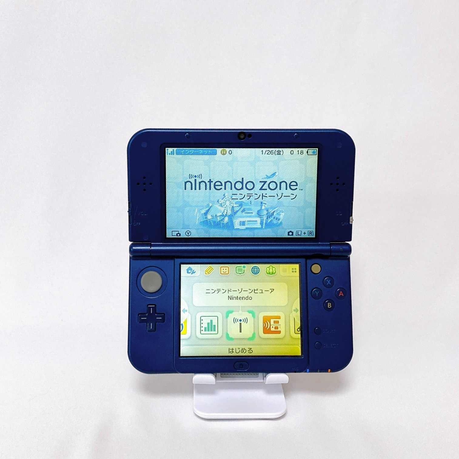 【Top IPS】New Nintendo 3DS LL XL Metallic Blue Console Stylus Japan Tested Rank A