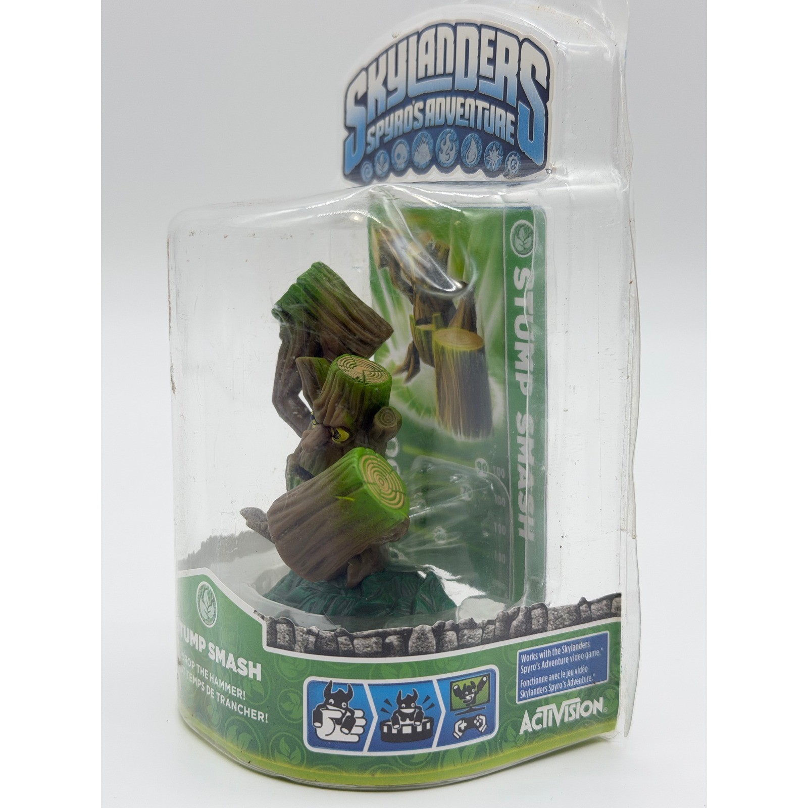 Skylanders Spyros Adventure Stump Smash Figure Life Element Green Activision New