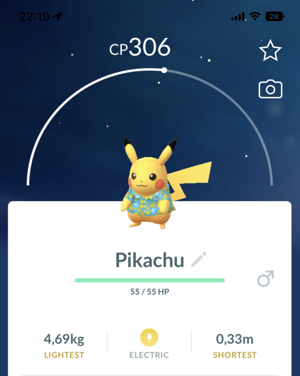 Pikachu South Korea Jeju Blue Citrus shirt Costume Pokemon Gen1 Go Pokémon