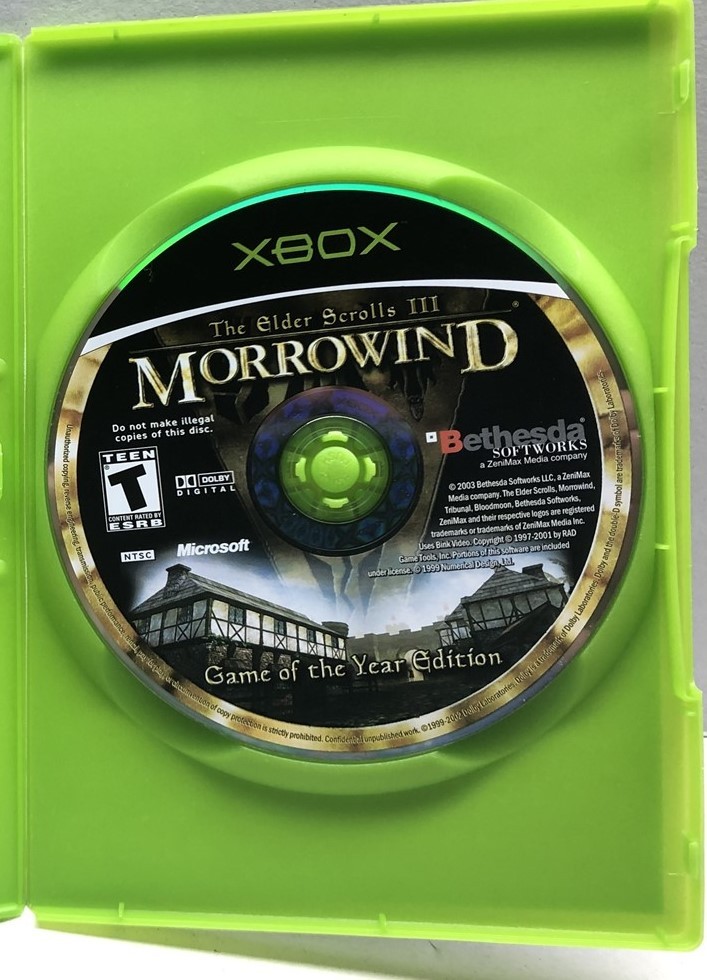 Elder Scrolls III: Morrowind Game of the Year Edition (Xbox 2003) Clean Tested