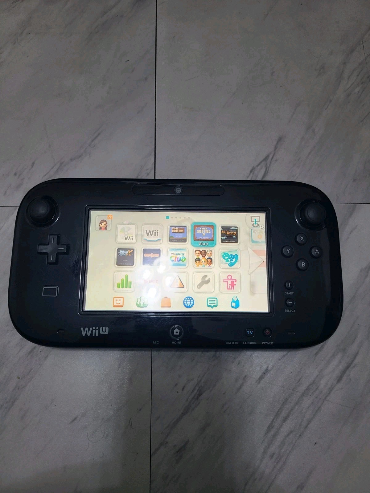 Nintendo Wii U GamePad WUP-010(USA) Black Tablet Only TESTED WORKS.