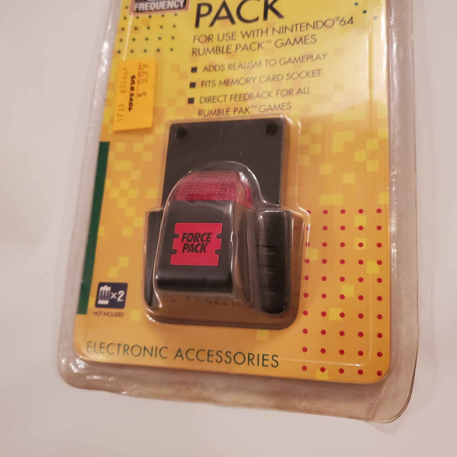 NEW 1997 Force Pack Tremor Rumble Pack Pak Nintendo 64 N64 Mad Catz Toys R US N