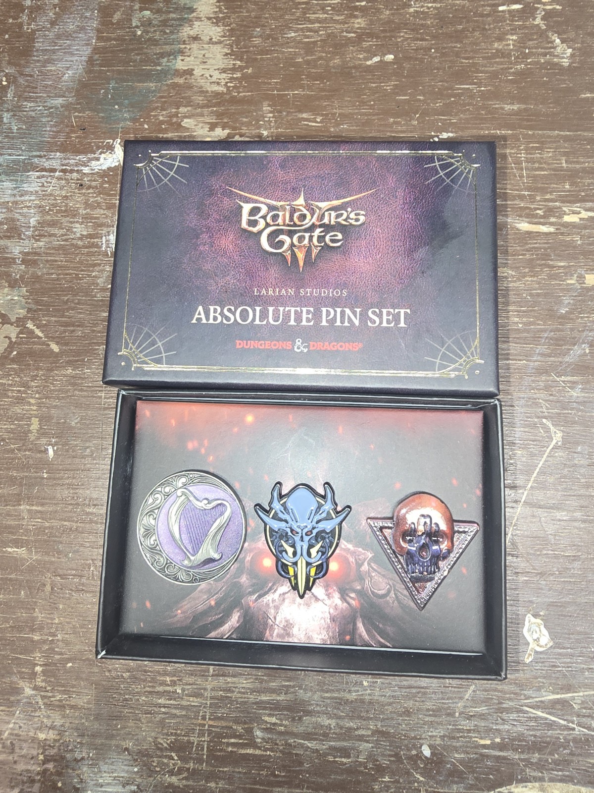 Baldur’s Gate 3 Absolute Pin Set Harpers Mind Flayer Official