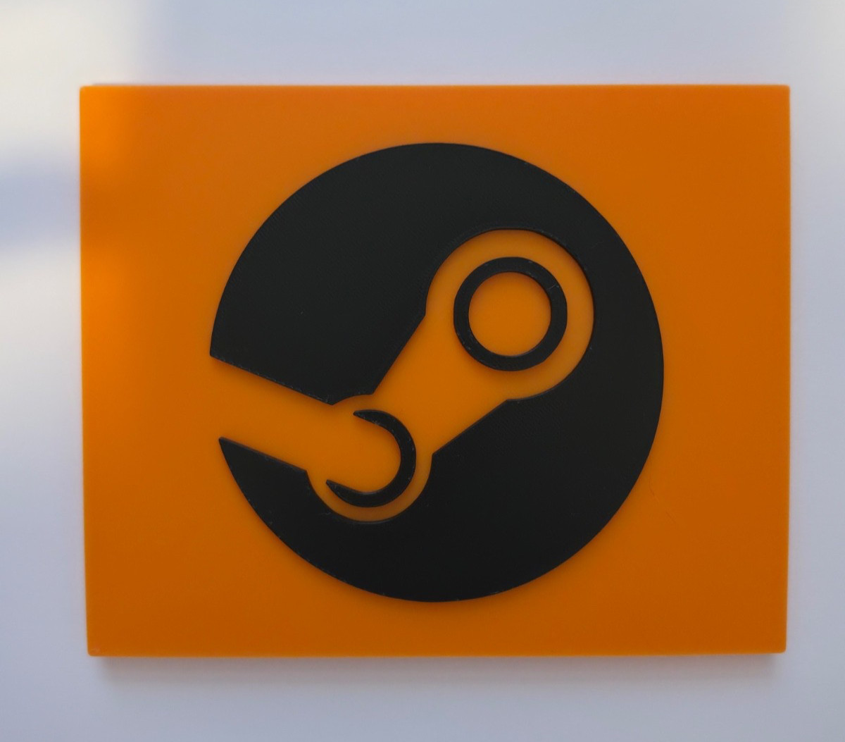 Steam Machine Faceplate – Steam Logo Orange Backing