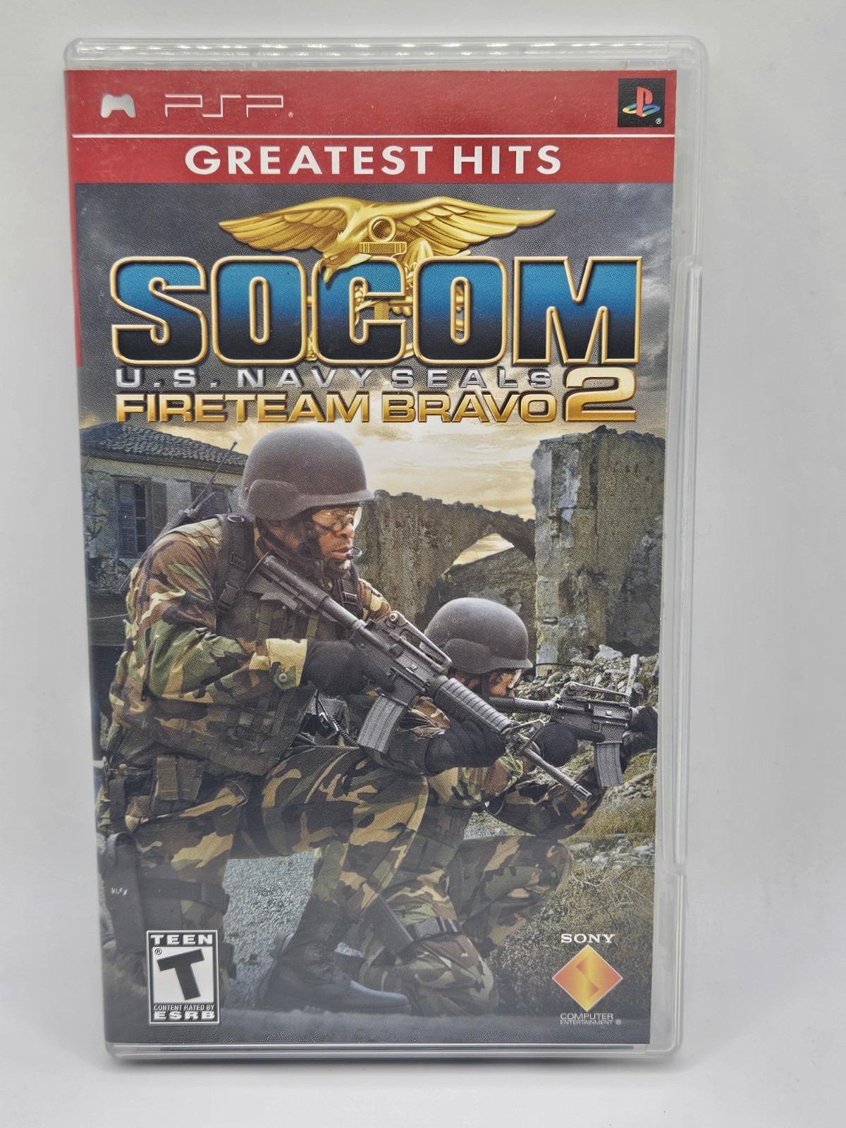 SOCOM U.S NAVY SEALS (FireTeam Bravo 2) GREATEST HITS Sony PSP Complete Cib Mint