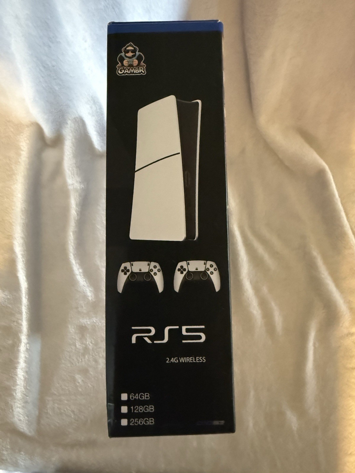 GAMBR RS5 2.4G Wireless Video Game Console 4K UHD 3D Audio White/Black