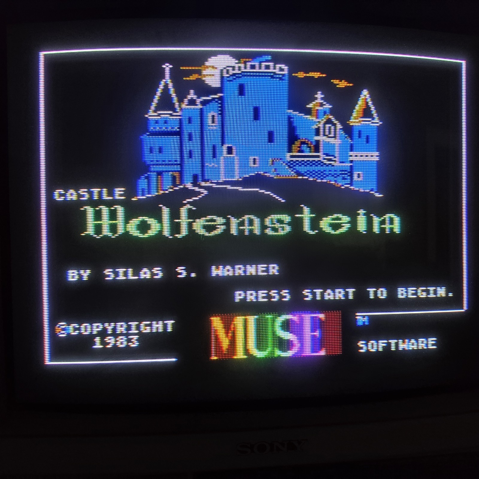 Castle Wolfenstein ATARI 400/800/1200XL Floppy Disk COMPLETE IN BOX TESTED