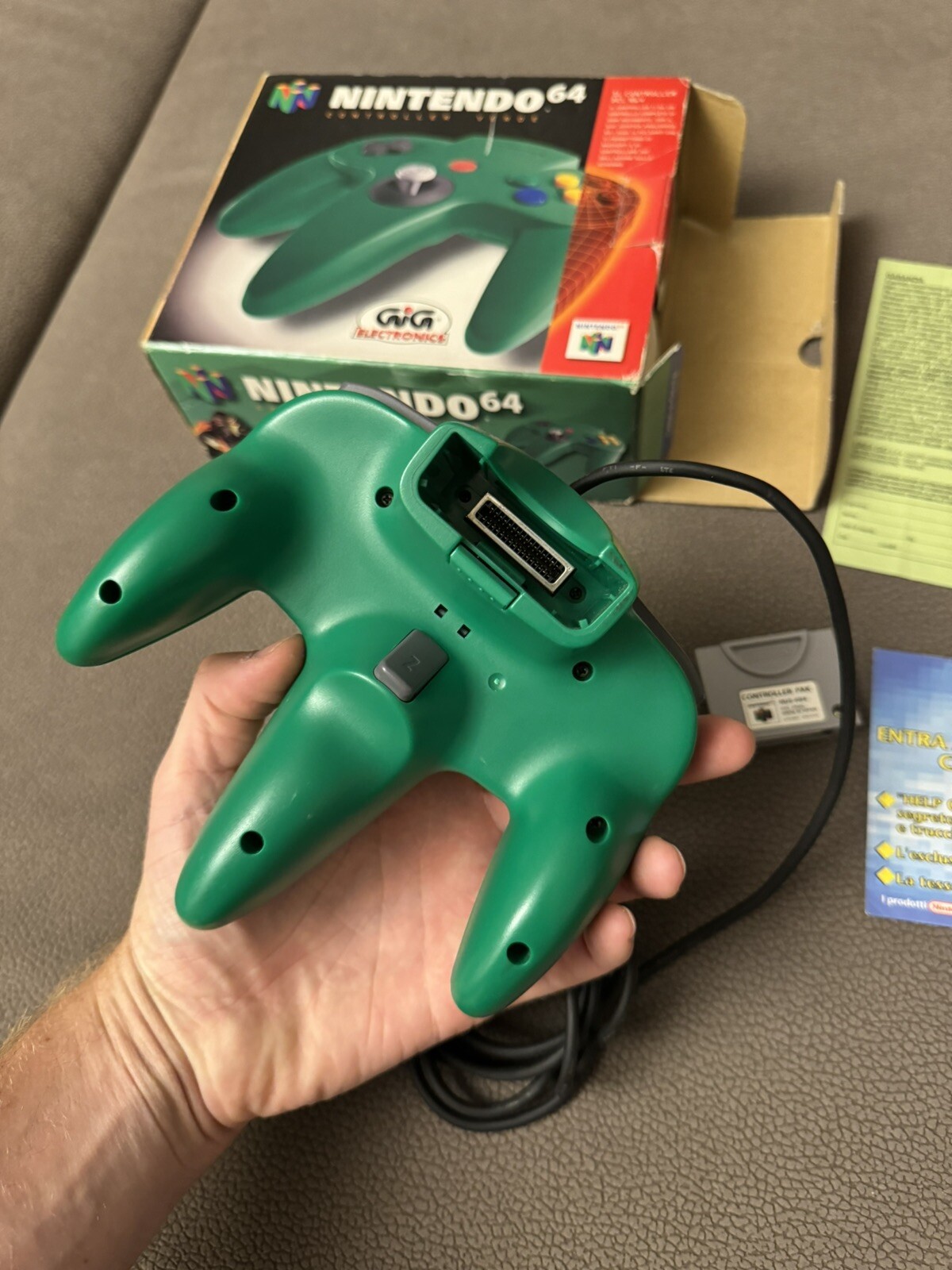 JOYSTICK – GREEN JOYPAD FOR NINTENDO 64 (N64) 100% ORIGINAL GIG ITALY – BOXED