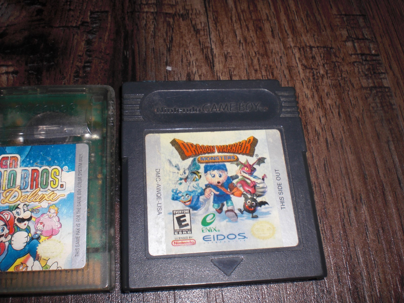 Dragon Warrior Monsters Super Mario Bros Deluxe 4 Nintendo Game Boy Color GBA