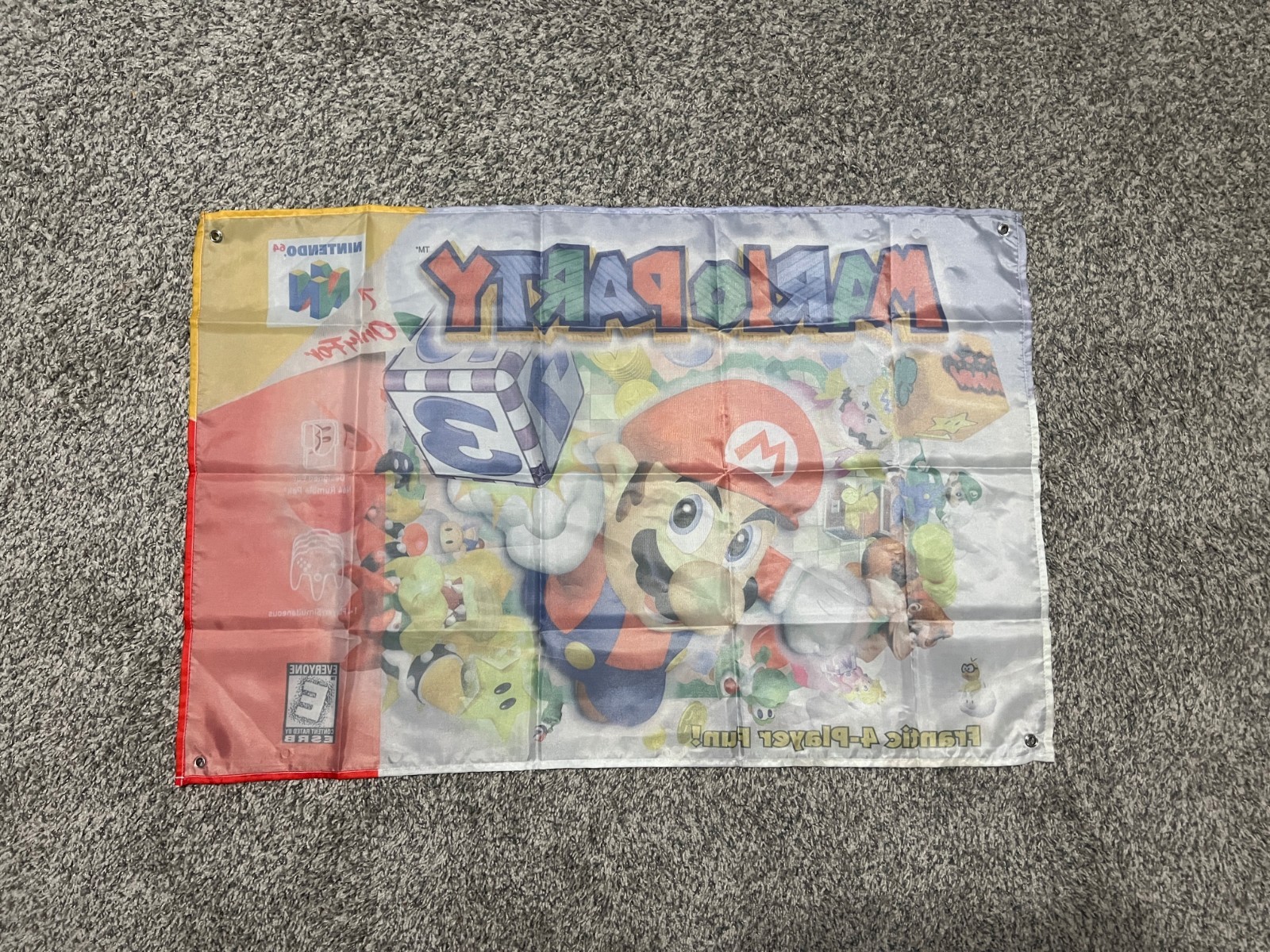 Mario Party 64 Wall Flag Banner Tapestry 2 x 3 Ft, N64