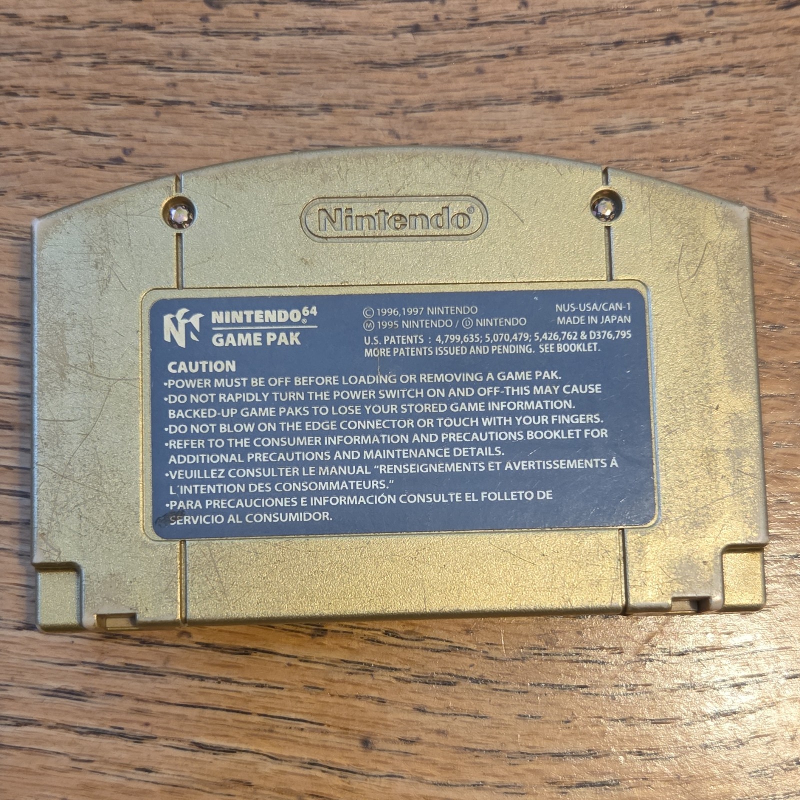 The Legend of Zelda Ocarina of Time N64 Gold Collectors Edition V1.0 Nintendo