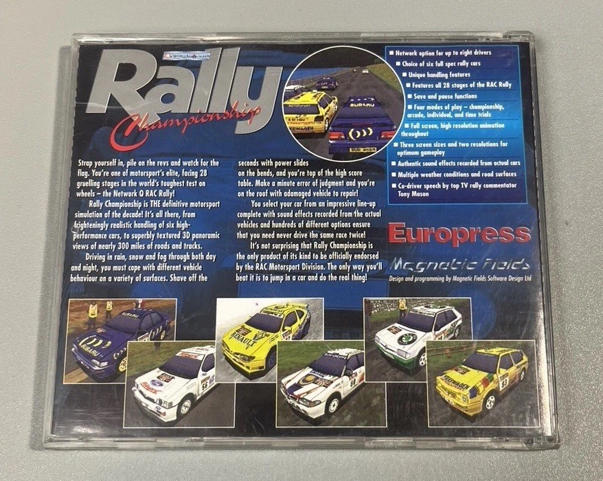 RALLY CHAMPIONSHIP PC CD-ROM (2001) Big Box Eurpress Network Q RAC