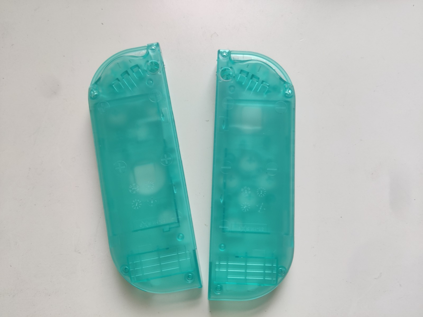 Clear Aqua Blue Joy-Con Replacement Shell Nintendo Switch Mixed Color Buttons