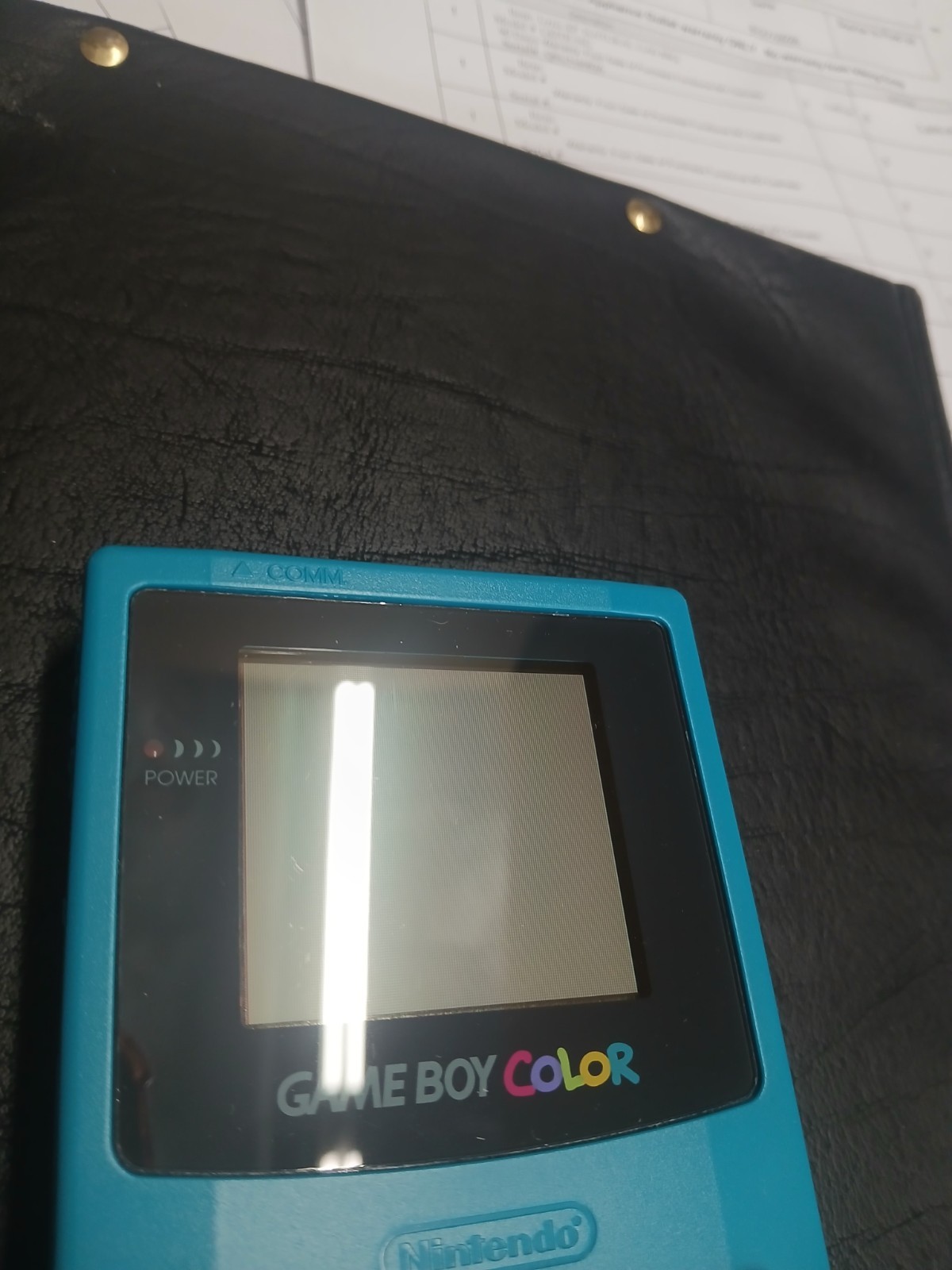 Nintendo Game Boy Color Blue Handheld System CGB-001 Color Screen Headphone