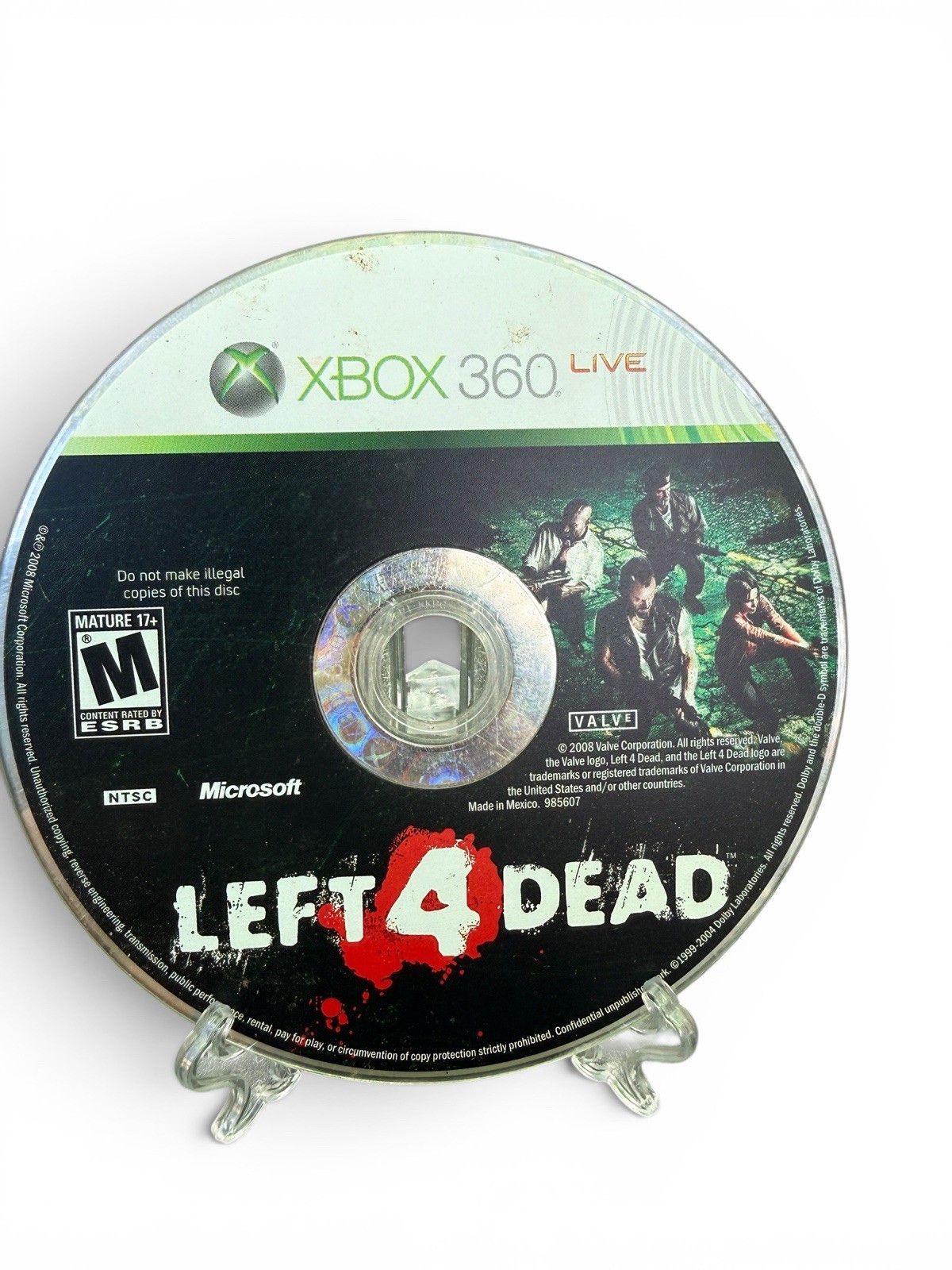 Left 4 Dead (Microsoft Xbox 360, 2008) With Manual